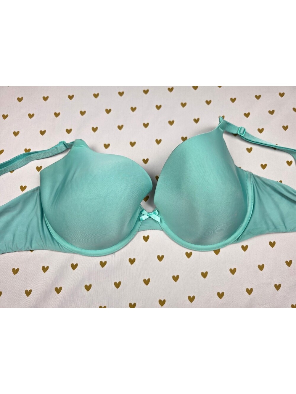 Victorias Secret Teal Demi Balconette Bra 34DD